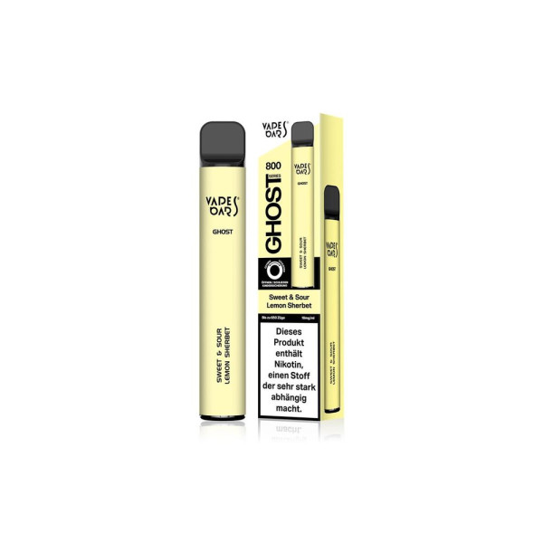 Vape Bars Ghost 800 - Sweet & Sour Lemon Sherbet 20mg