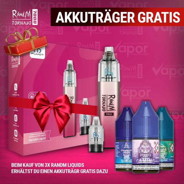 3x RandM Liquid + RandM Tornado Pro Pink Gratis