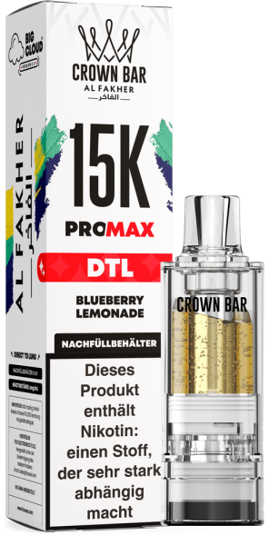 Al Fakher 15K PRO MAX (V2) Pod - Blueberry Lemonade - 6mg/ml Nikotingehalt - DTL