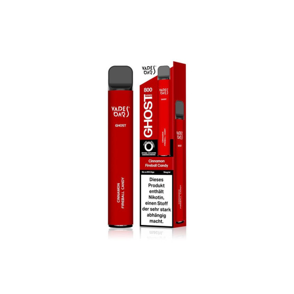 Vape Bars Ghost 800 - Cinnamon Fireball Candy 20mg