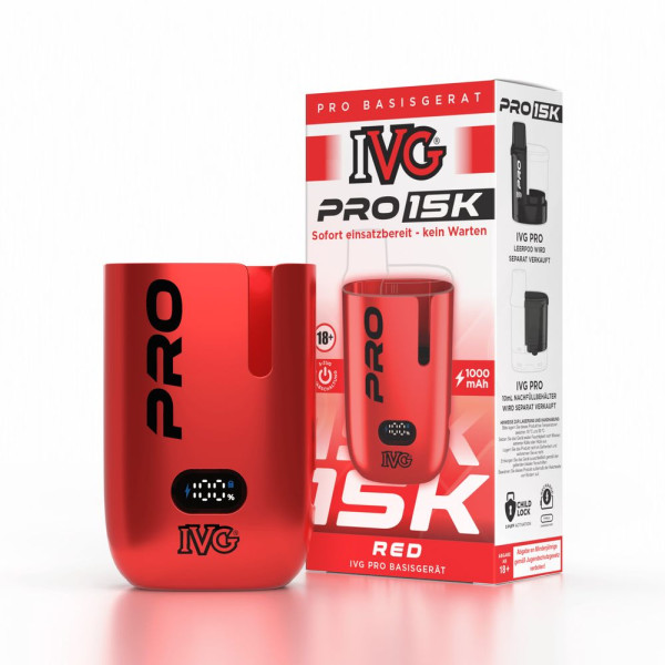 IVG Pro 15000 Akkuträger - 1500mAh - Rot