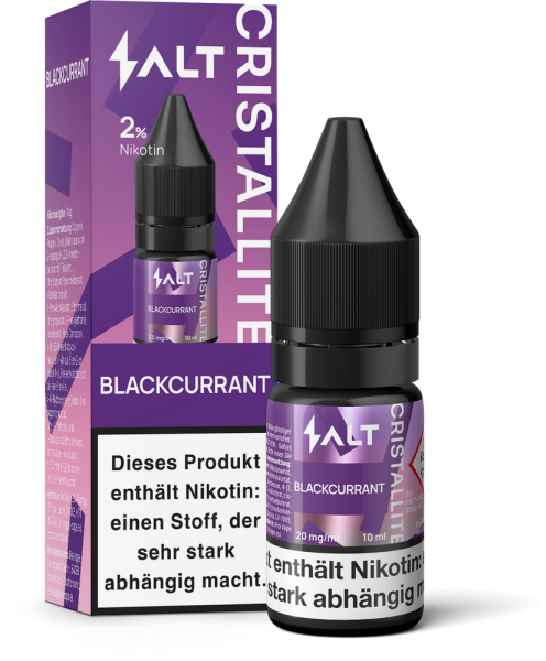 Salt Cristallite Liquid 10ml - Blackcurrant - 20mg/ml Nikotinstärke