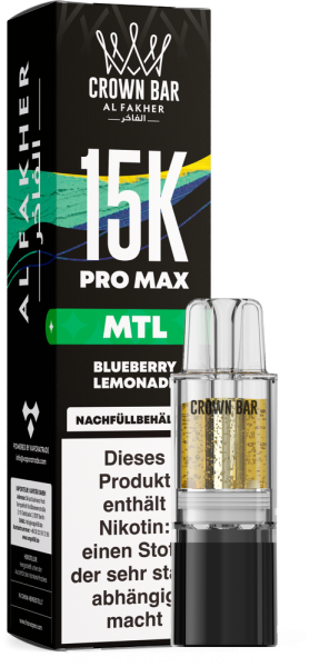 Al Fakher 15K PRO MAX Pod - Blueberry Lemonade - MTL