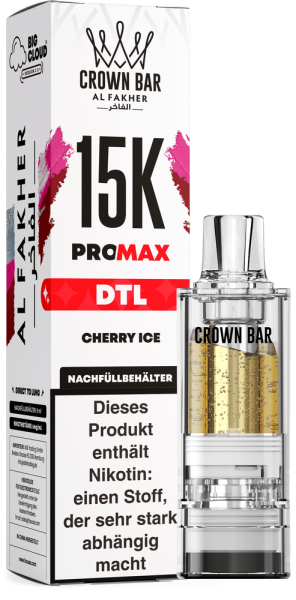 Al Fakher 15K PRO MAX (V2) Pod - Cherry Ice - 6mg/ml Nikotingehalt - DTL