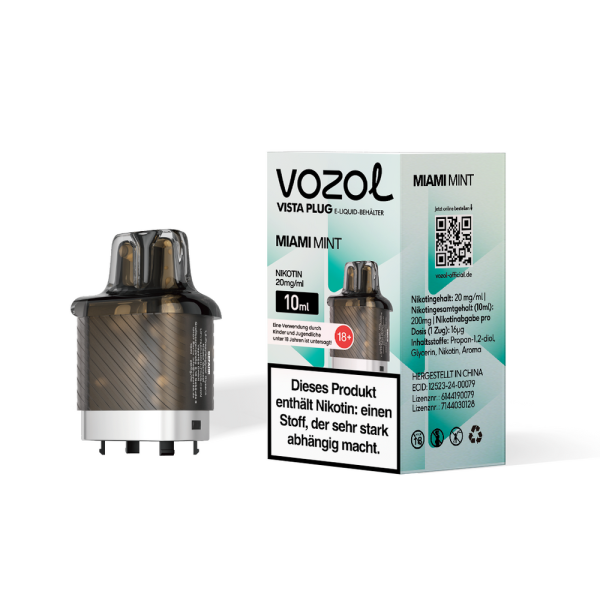 Vozol Vista Plug Pod - Miami Mint - 10ml Container