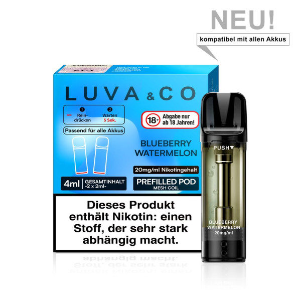Luva & Co Pods - Blueberry Watermelon 20mg Nikotin 2er Pack