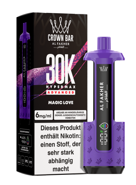 Al Fakher Hypermax Advanced 30K - Magic Love - 6mg Nikotingehalt