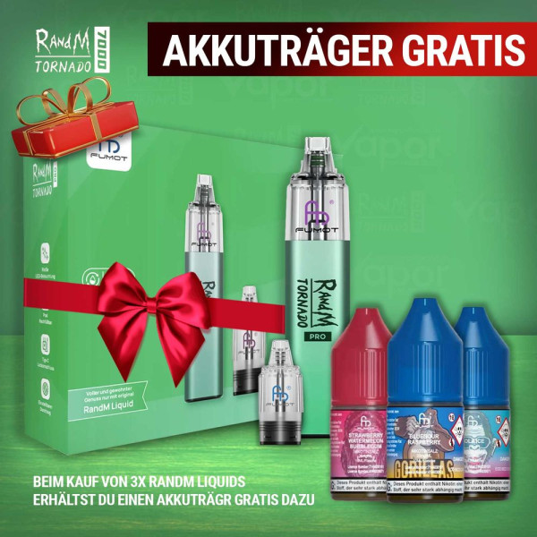 3x RandM Liquid + RandM Tornado Pro Green Gratis