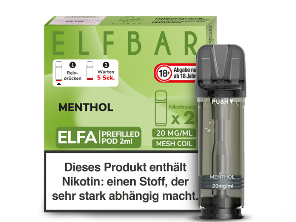 ELFBAR ELFA Menthol 20mg Nikotin 2er Pack