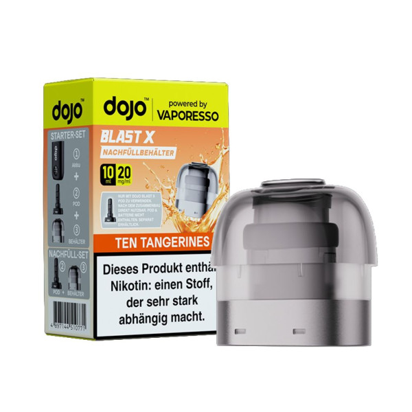Dojo Blast X Pod 10ml - Ten Tangerines - 20mg/ml Nikotingehalt