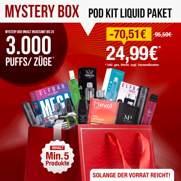 Mystery Tüte - Pod Kit Liquid Paket