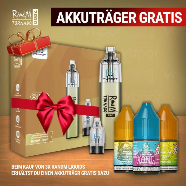 3x RandM Liquid + RandM Tornado Pro Grey Gratis