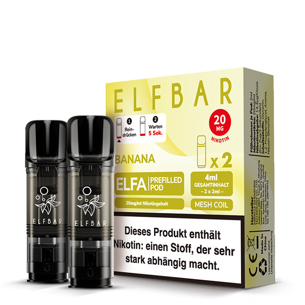 ELFBAR ELFA Banana 20mg Nikotin 2er Pack