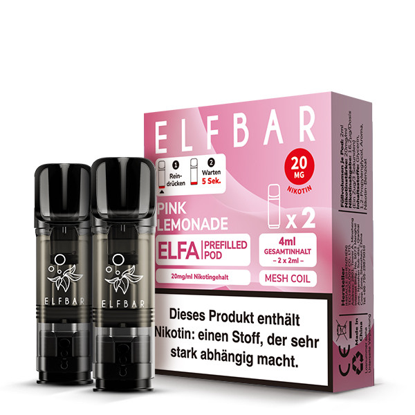 ELFBAR ELFA Pink Lemonade 20mg Nikotin 2er Pack