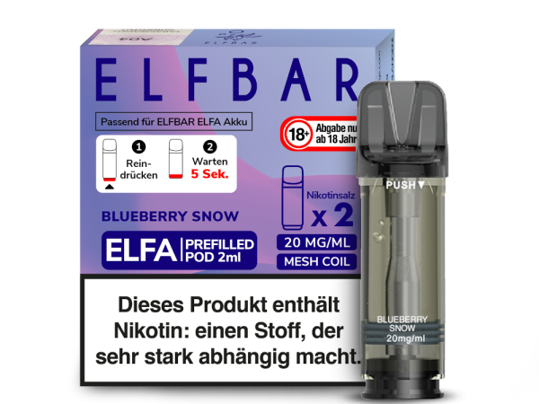 ELFBAR ELFA Blueberry Snoow 20mg Nikotin 2er Pack