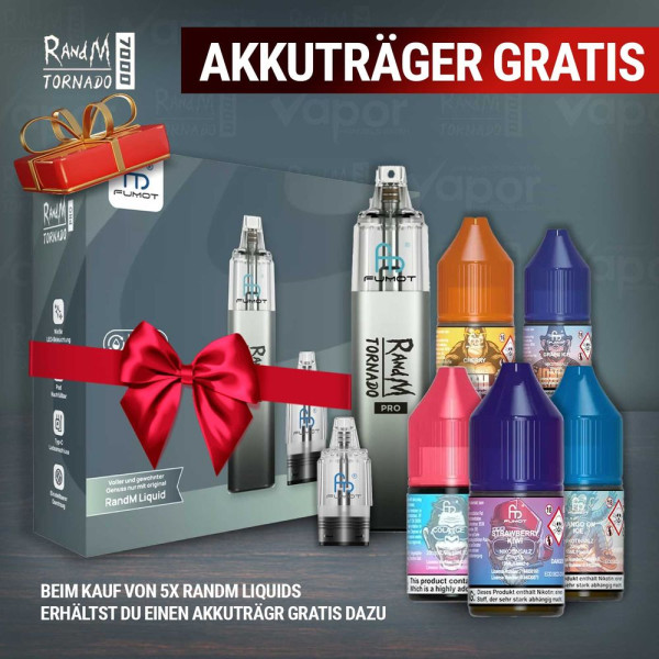 5x RandM Liquid + RandM Tornado Pro Black Gratis
