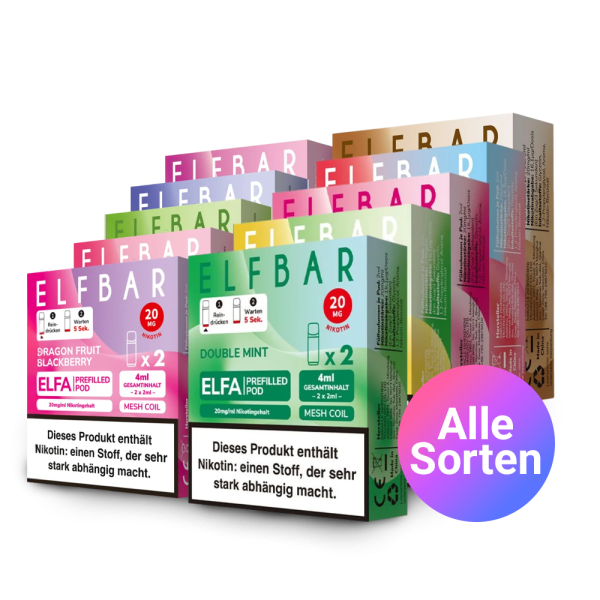 ELFBAR ELFA - Alle Pods Sorten (2er Packs)
