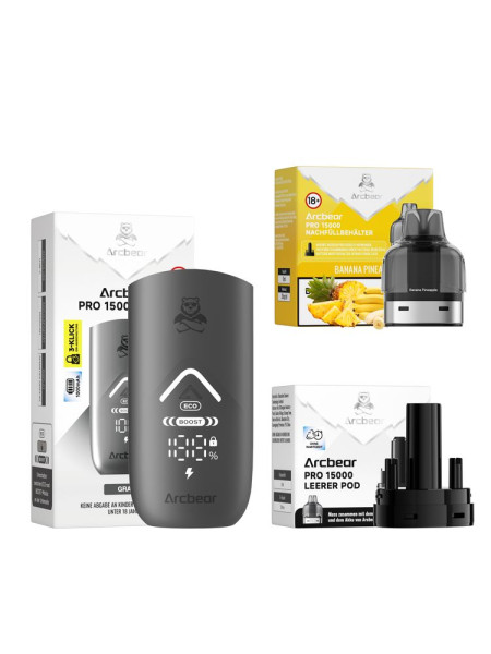 Arcbear Pro 15000 Starter Set - Farbe: Gray + Pod Banana Pineapple