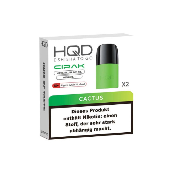 HQD Cirak - Cactus - 2 x 2 ml Prefilled Pods (18 mg/ml Nikotingehalt)