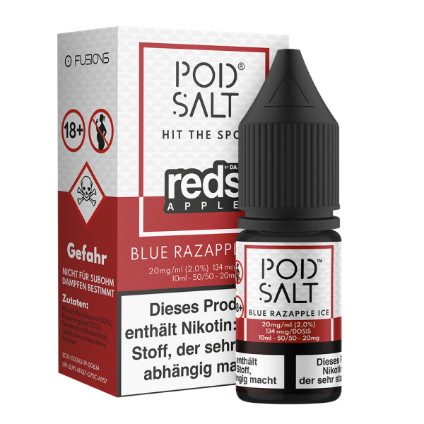 Pod Salt Fusion - Blue Razapple Ice - Nikotinsalz Liquid