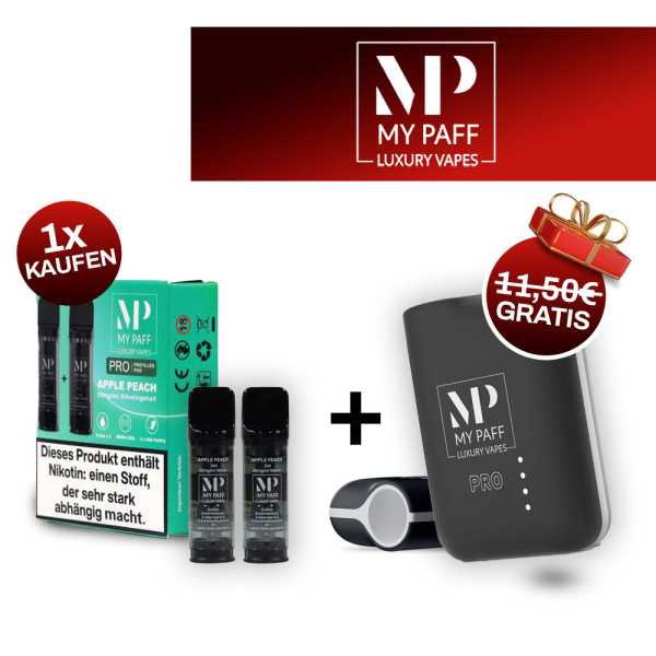 My Paff Pro Pods 20mg/ml Nikotin + My Paff Pro Black Device Gratis