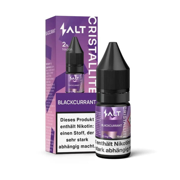 Salt Cristallite Liquid 10ml - Blackcurrant - 20mg/ml Nikotinstärke