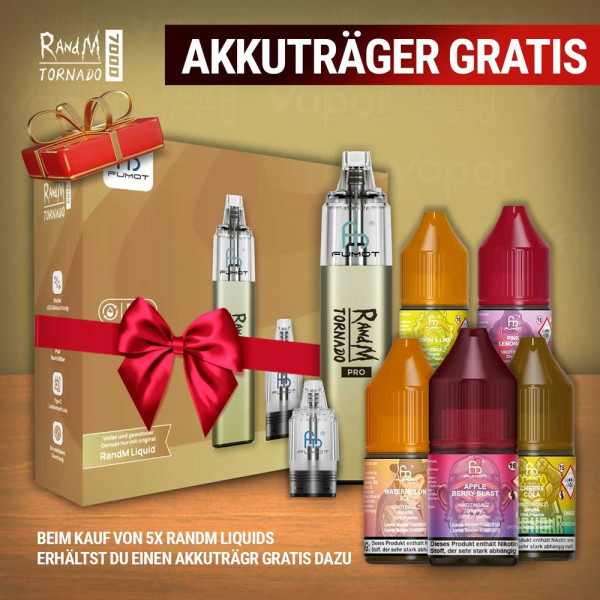5x RandM Liquid + RandM Tornado Pro Grey Gratis