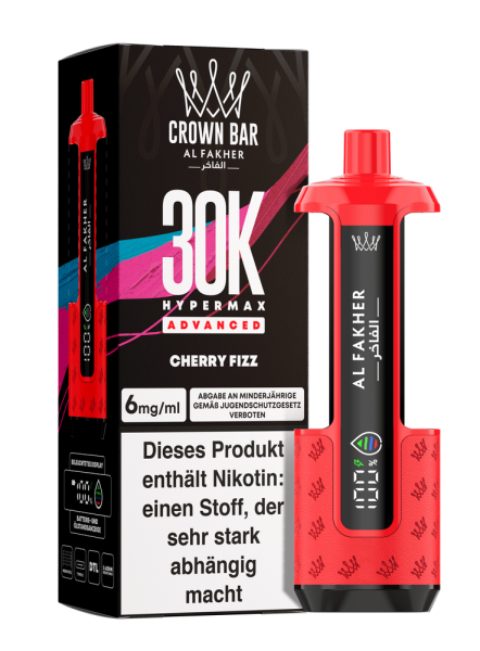 Al Fakher Hypermax Advanced 30K - Cherry Fizz - 6mg Nikotingehalt