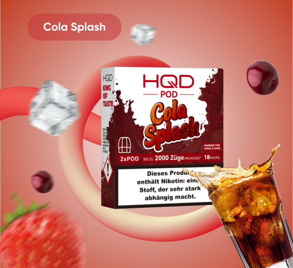 HQD Cirak 2 - Cola Splash - 2 x 2 ml Prefilled Pods (18 mg/ml Nikotingehalt)