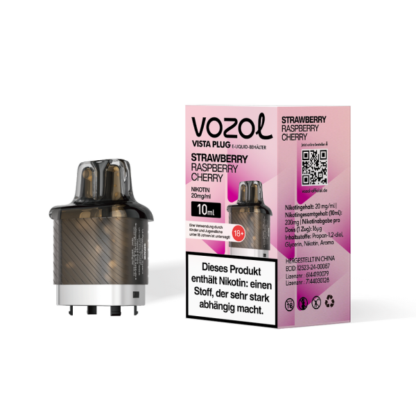 Vozol Vista Plug Pod - Strawberry Raspberry Cherry - 10ml Container