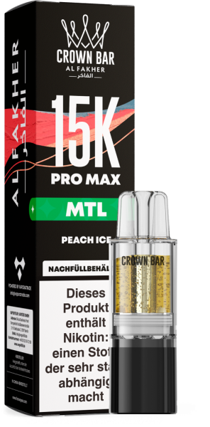 Al Fakher 15K PRO MAX Pod - Peach Ice - MTL