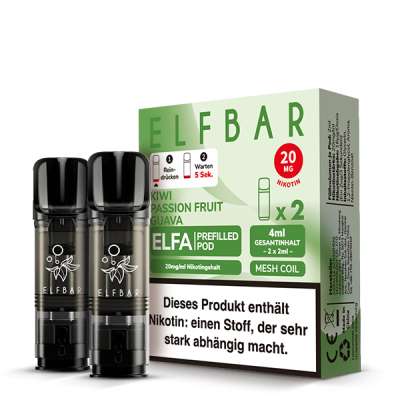 elfbar elfa master akku ELF BAR ELFA PODS Replaceable Pre-Filled | All Flavours | 2ML | 2 Pack |  20MG