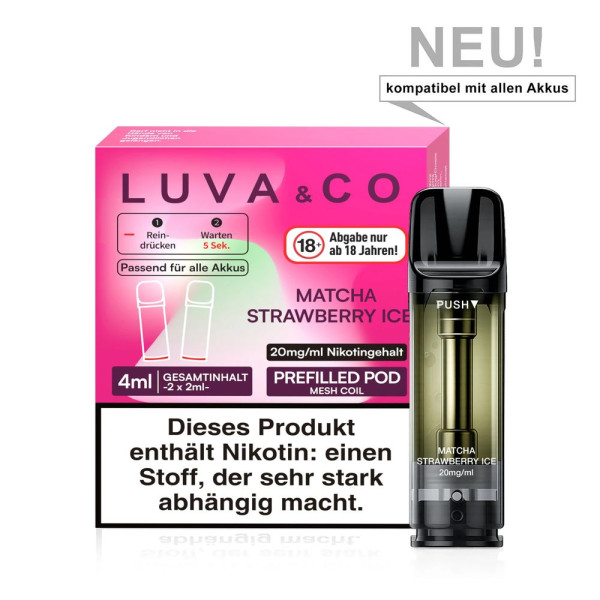 Luva & Co Pods - Matcha Strawberry 20mg Nikotin 2er Pack