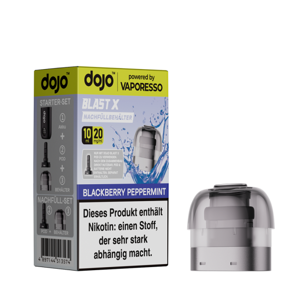 Dojo Blast X Pod 10ml - Blackberry Peppermint - 20mg/ml Nikotingehalt