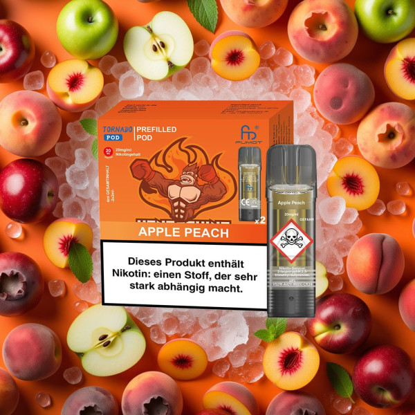 RandM Tornado Apple Peach 20mg Nikotin 2er Pack