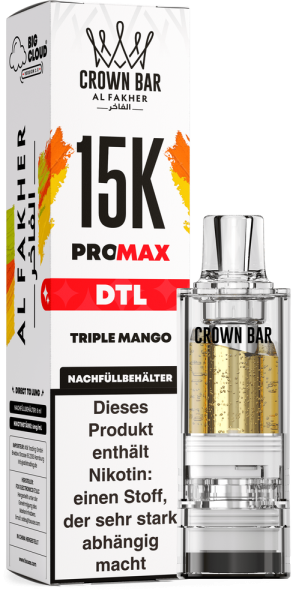Al Fakher 15K PRO MAX (V2) Pod - Triple Mango - 6mg/ml Nikotingehalt - DTL