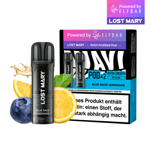Elfbar Lost Mary WAVI Blue Razz Lemonade 20mg Nikotin 2er Pack