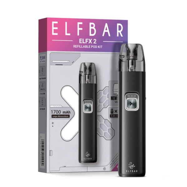 Elfbar ELFX 2 Pod Kit - 1700 mAh Farbe: Matte Black