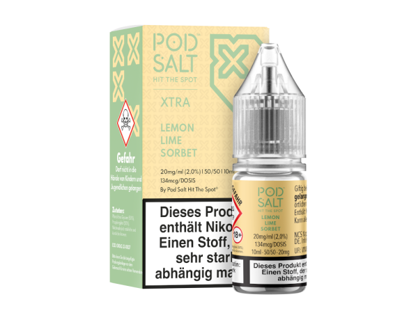 Pod Salt XTRA - Lemon Lime Sorbet - Nikotinsalz Liquid
