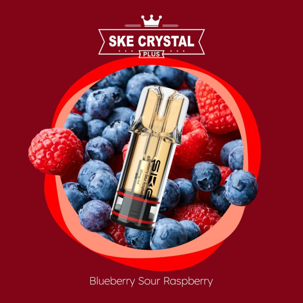 SKE Crystal PLUS Blueberry Sour Rasperry 2% Nikotin 2er Pack