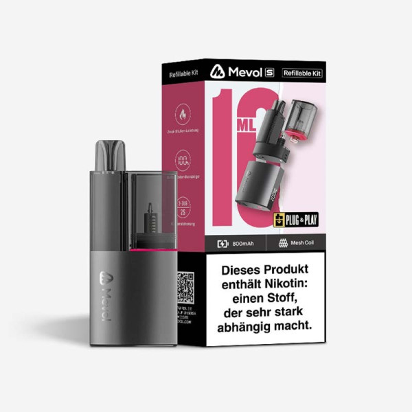 Mevol S Pod Kit + 0ml Pod - Farbe: Weltraum Grau - 800 mAh
