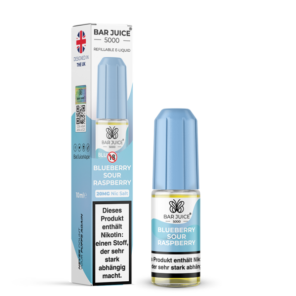 Bar Juice 5000 Nikotinsalz Liquid 10 ml Blueberry Sour Raspberry