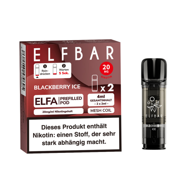 ELFBAR ELFA Blackberry Ice 20mg Nikotin 2er Pack