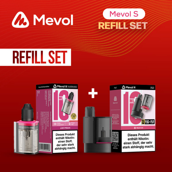 Mevol S Nachfüllset - 20mg/ml - 10ml - Pod + Mesh Coil