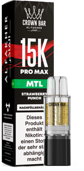 Al Fakher 15K PRO MAX Pod - Strawberry Punch - MTL