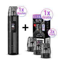Kaufe 1x ELFX Pro Kit erhalte 1x ELFX Ersatz Pod Gratis Kaufe 1x ELFX Pro Kit erhalte 1x ELFX Ersatz Pod Gratis