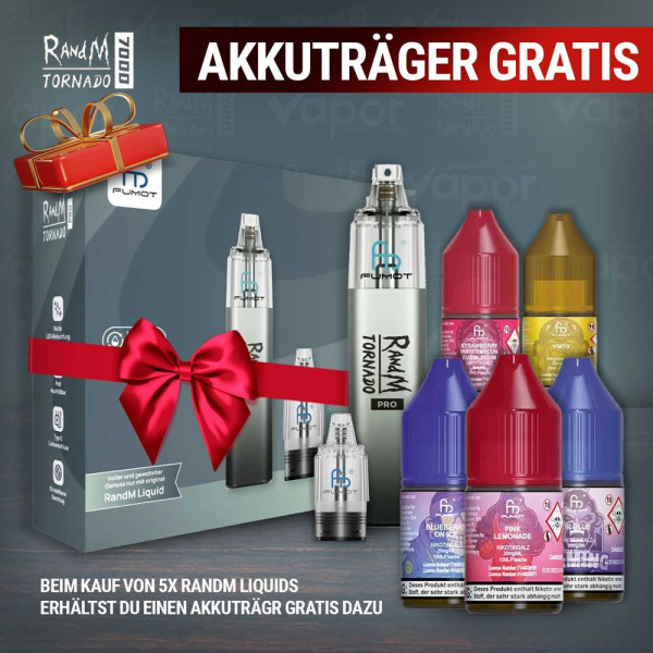 5x RandM Liquid + RandM Tornado Pro Black Gratis