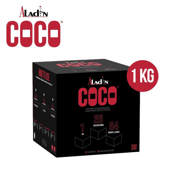Aladin Coco - Naturkohle - 1kg - 26 mm