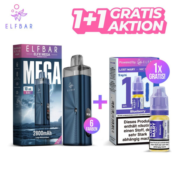 ELFBAR ELFX Mega Set mit gratis Lost Mary Liquid 20mg