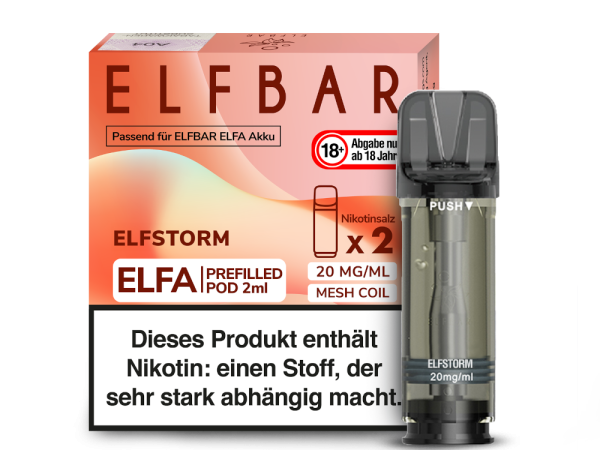 ELFBAR ELFA Elfergy / Elfstorm 20mg Nikotin 2er Pack
